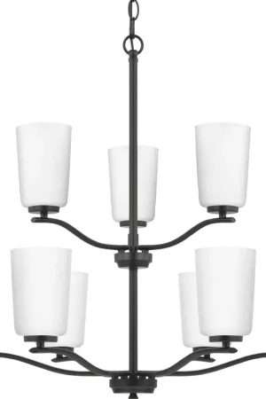 Adley 9 Light 28 inch Matte Black Chandelier Ceiling Light Authentic