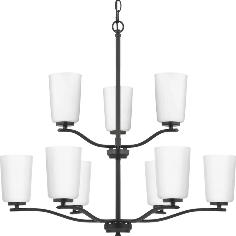 Adley 9 Light 28 inch Matte Black Chandelier Ceiling Light Authentic