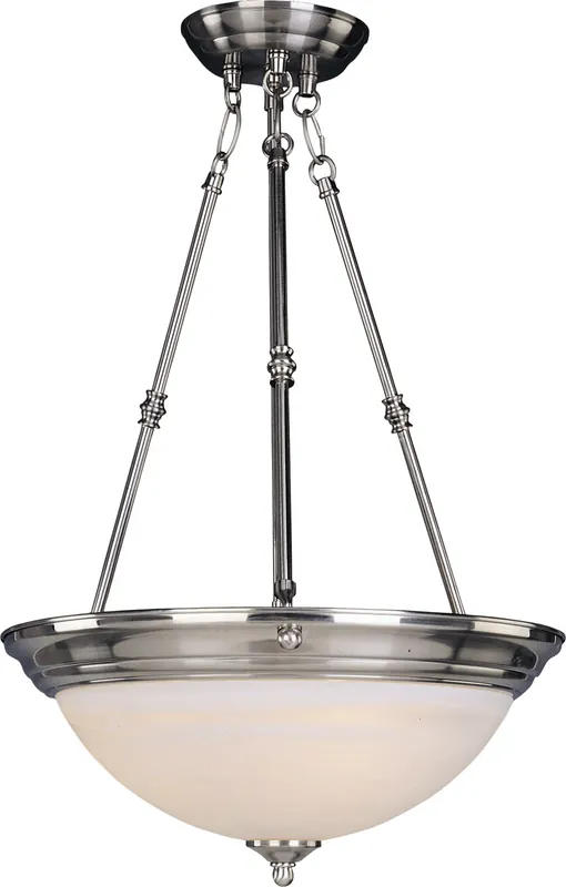 Essentials - 584x 3 Light 15 inch Satin Nickel Invert Bowl Pendant Ceiling Light Order Now