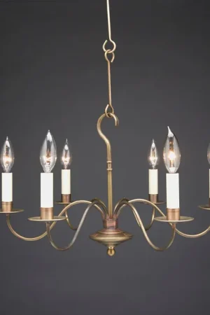 Best Choice Hunter 6 Light 21 inch Dark Antique Brass Chandelier Ceiling Light