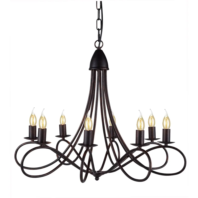 Fan Favorite Lyndon 8 Light 28 inch Dark Bronze Pendant Ceiling Light, Urban Classic