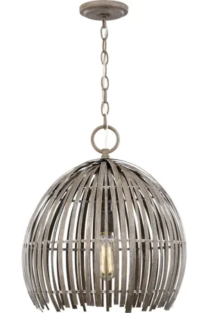 Brand New Hanalei 1 Light 16 inch Washed Pine Pendant Ceiling Light
