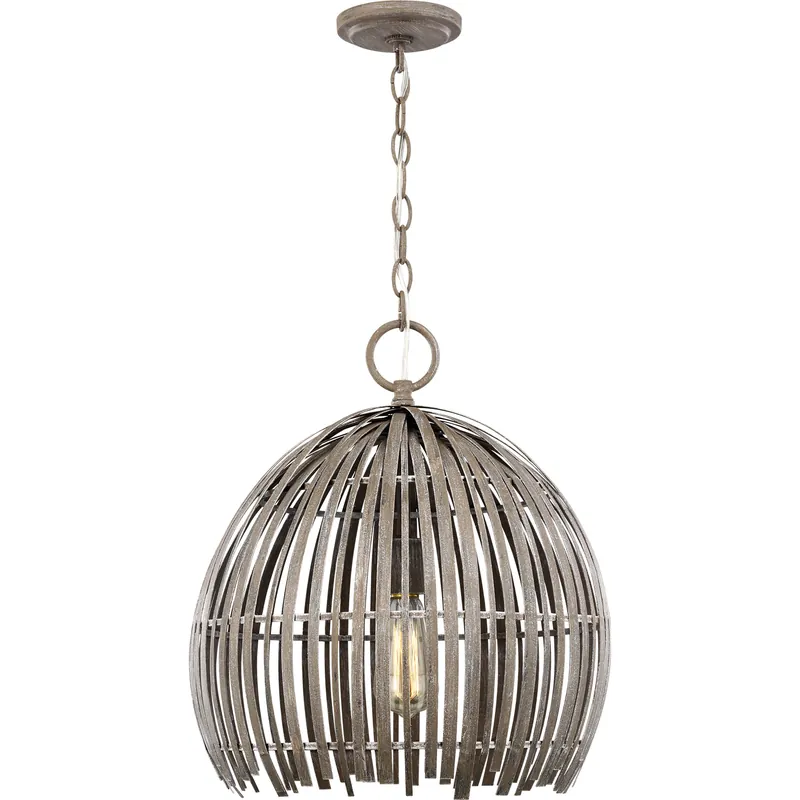 Brand New Hanalei 1 Light 16 inch Washed Pine Pendant Ceiling Light