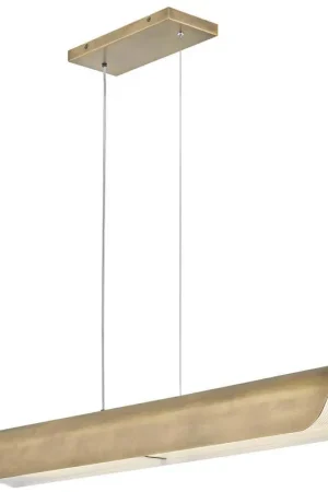 Arco LED 46 inch Heritage Brass Chandelier Ceiling Light Instant Buy