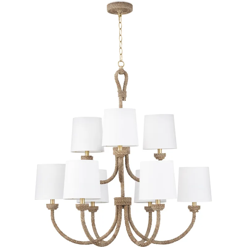 Bimini 9 Light 36 inch Natural Chandelier Ceiling Light, Large Special Offer