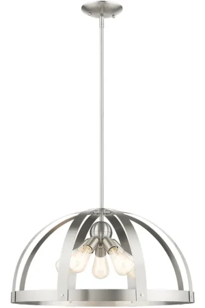 Buy Today Stoneridge 5 Light 24 inch Brushed Nickel Pendant Chandelier Ceiling Light