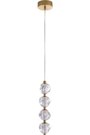 Brand New Jackie LED 6.3 inch Satin Brass Pendant Ceiling Light