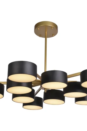 Canada LED 38 inch Gold Flush Mount Ceiling Light Crafted