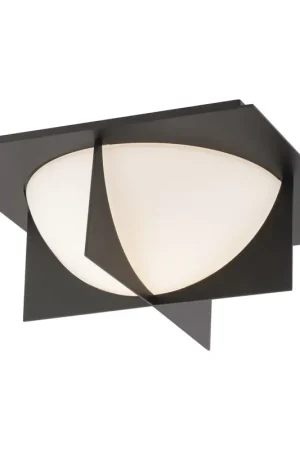 Clearance Echelon 1 Light 14 inch Black Flush Mount Ceiling Light