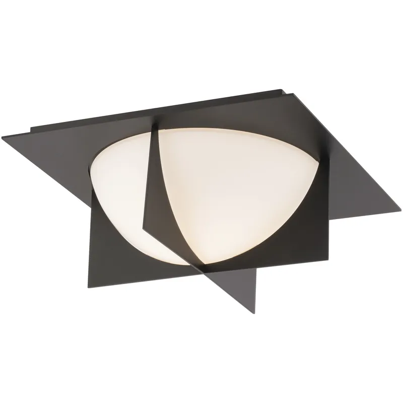 Clearance Echelon 1 Light 14 inch Black Flush Mount Ceiling Light