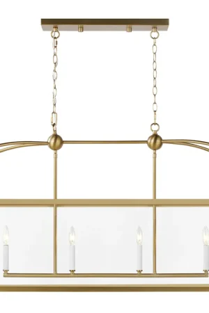 C&M by Chapman & Myers Charleston Pendant Ceiling Light in Satin Brass Secure Checkout
