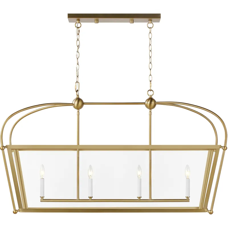 C&M by Chapman & Myers Charleston Pendant Ceiling Light in Satin Brass Secure Checkout