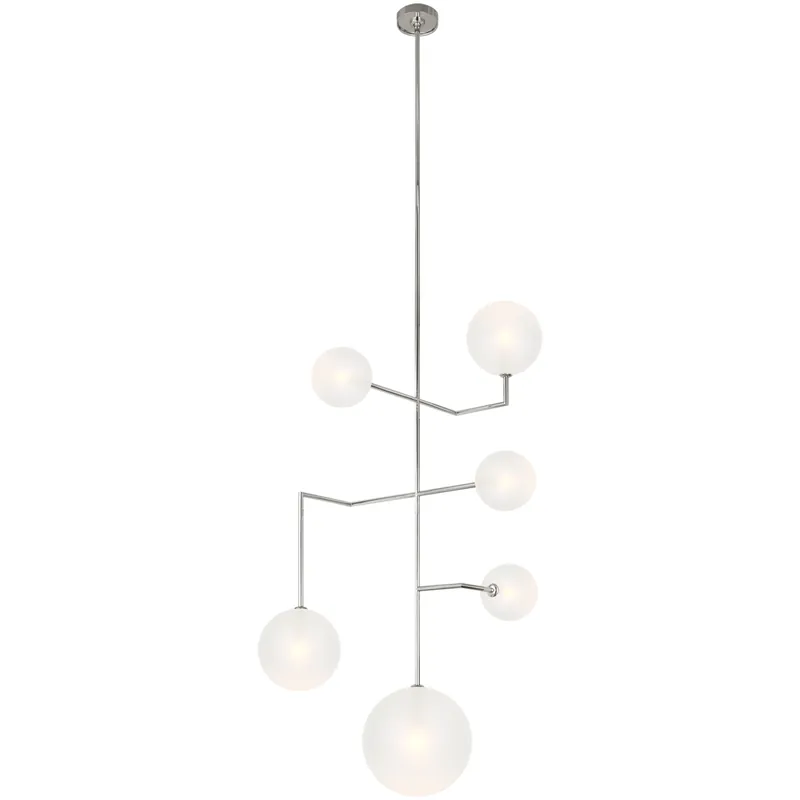 AERIN Linnea LED 27.5 inch Polished Nickel Entry Chandelier Ceiling Light Must Have