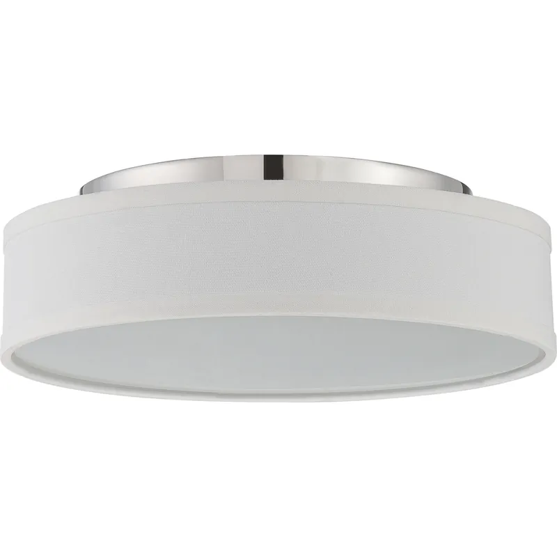 Certified Heather LED 13 inch Polished Nickel Flush Mount Ceiling Light