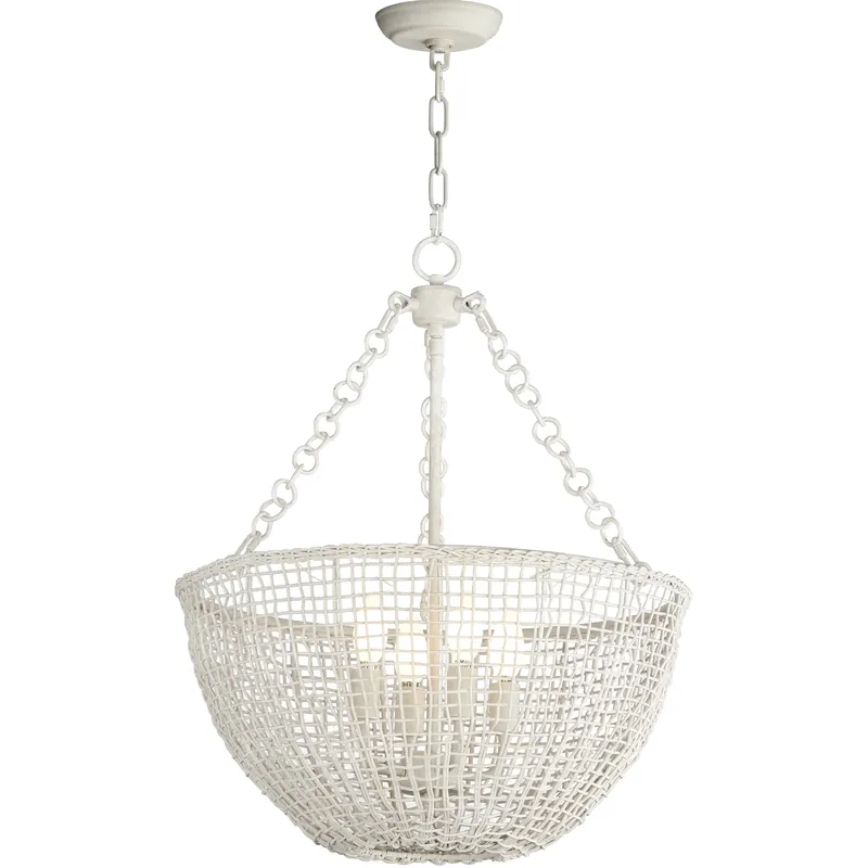 Certified Cestino 4 Light 21 inch Weathered White Invert Bowl Pendant Ceiling Light
