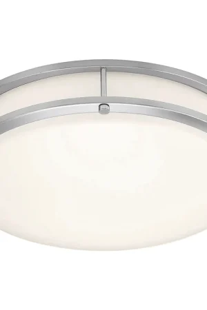 Bargain Solero III LED 16 inch Brushed Steel Flush Mount Ceiling Light