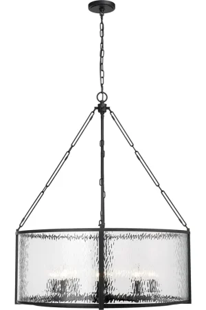Barrington 8 Light 32 inch Matte Black Chandelier Ceiling Light Money Back Guarantee