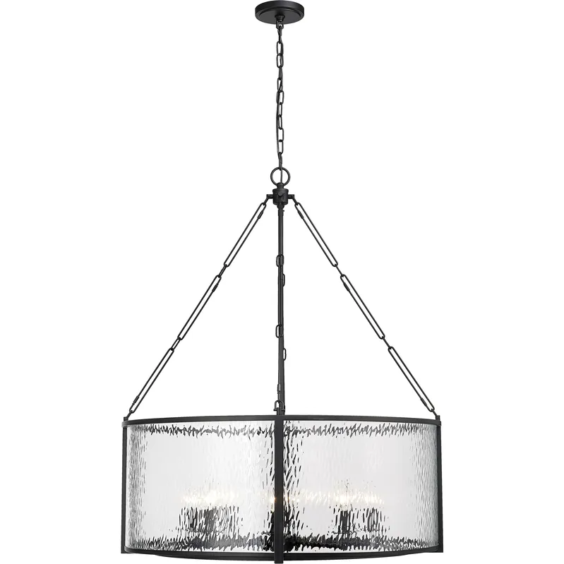 Barrington 8 Light 32 inch Matte Black Chandelier Ceiling Light Money Back Guarantee