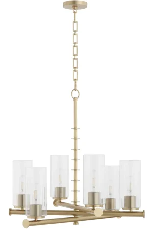Best Choice Mercier 6 Light 26 inch Aged Brass Chandelier Ceiling Light