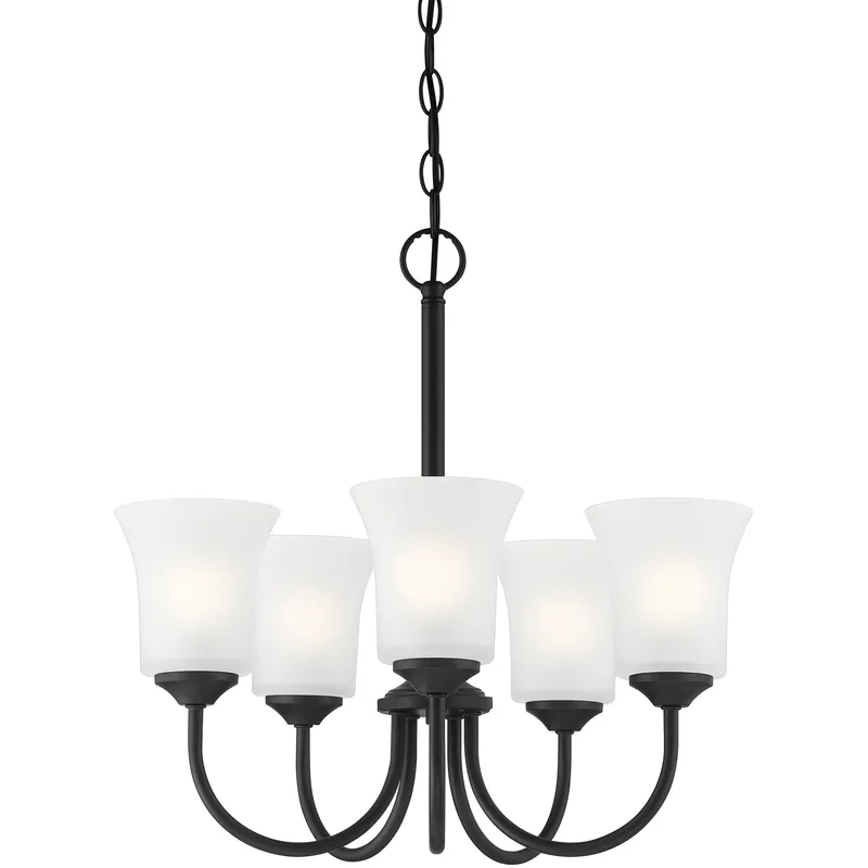 Bronson 5 Light 20 inch Matte Black Chandelier Ceiling Light Cheap