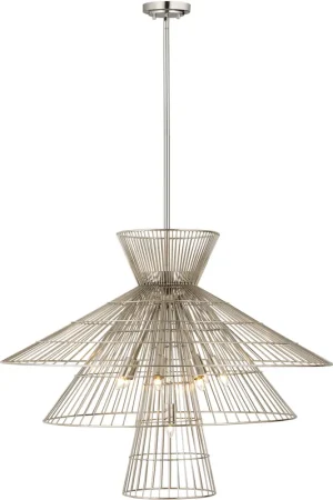 Alito 8 Light 35 inch Polished Nickel Chandelier Ceiling Light Fast Shipping