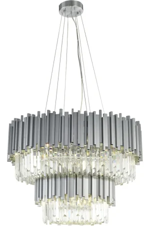 Canada 12 Light 30 inch Satin Nickel Chandelier Ceiling Light Top Rated