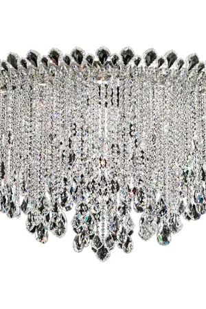 Buy Online Trilliane Strands 8 Light 25 inch Polished Stainless Steel Flush Mount Ceiling Light in Radiance