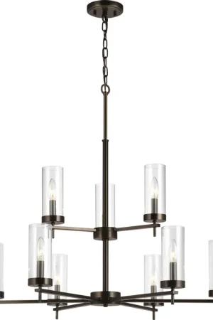 Brand New Sean Lavin Zire 9 Light 32 inch Brushed Oil Rubbed Bronze Chandelier Ceiling Light