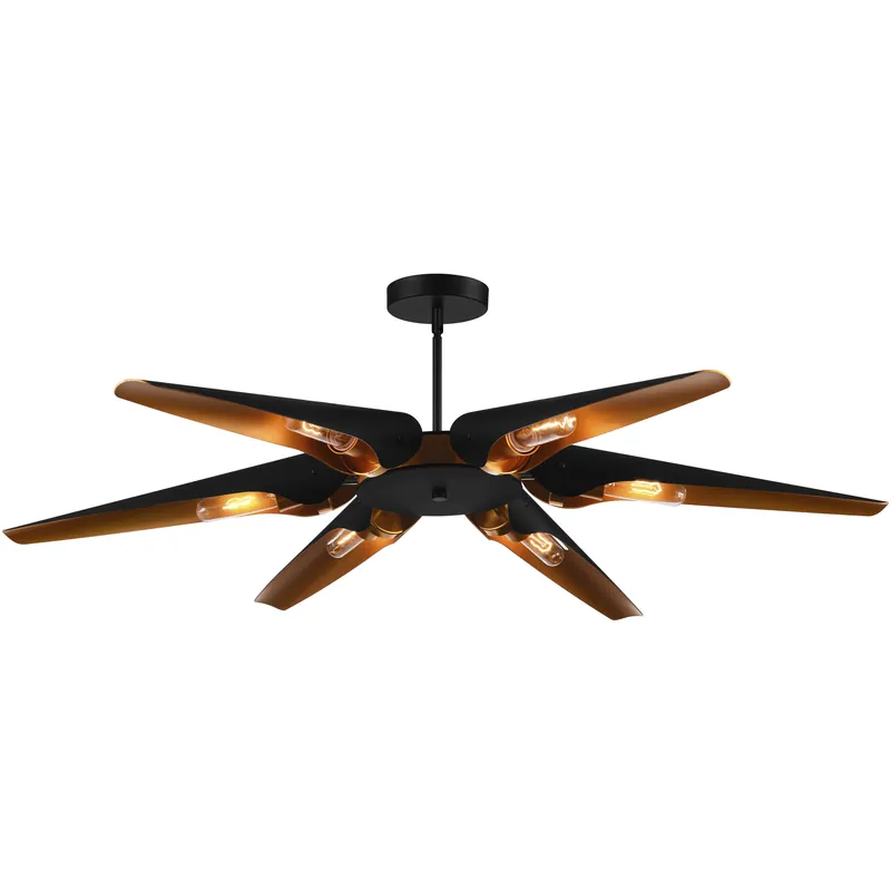 Amar 6 Light 43 inch Matte Black Chandelier Ceiling Light Wholesale