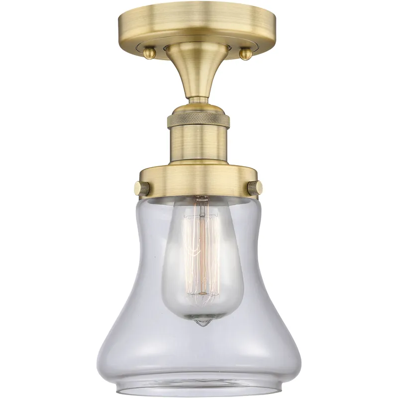 Bellmont 1 Light 6.5 inch Brushed Brass Semi-Flush Mount Ceiling Light Popular