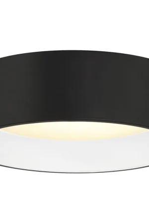 Cody LED 13 inch Matte Black and White Flush Mount Ceiling Light Clearance