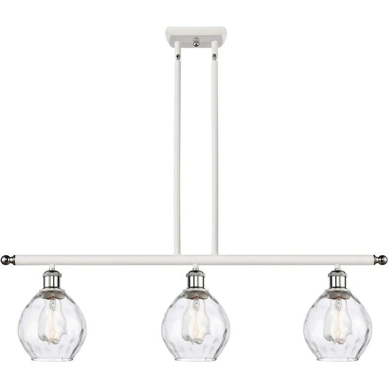 Ballston Small Waverly LED 36 inch White and Polished Chrome Island Light Ceiling Light, Ballston Save Now