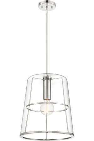 Bargain Alonzo 1 Light 14 inch Polished Nickel Pendant Ceiling Light