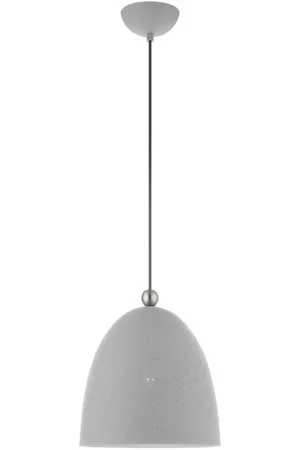Arlington 1 Light 12 inch Nordic Gray with Brushed Nickel Accents Pendant Ceiling Light Deal