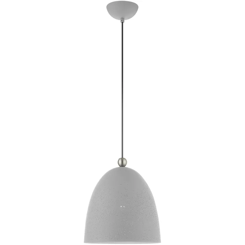 Arlington 1 Light 12 inch Nordic Gray with Brushed Nickel Accents Pendant Ceiling Light Deal