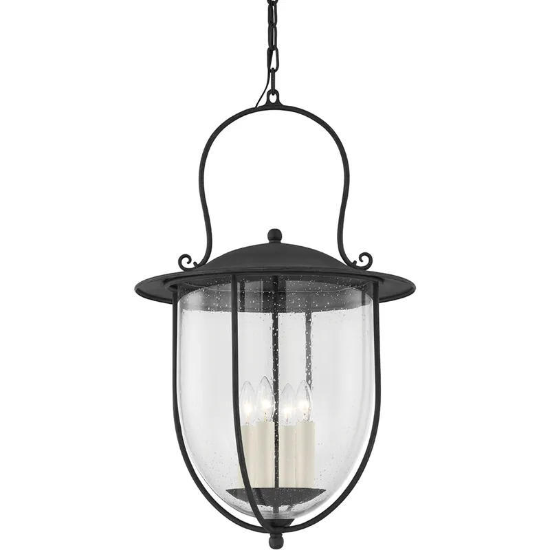 Certified Monterey County 4 Light 18 inch French Iron Pendant Ceiling Light, Large