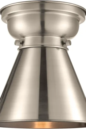 Aditi Appalachian 1 Light 8 inch Brushed Satin Nickel Flush Mount Ceiling Light, Aditi Factory Price
