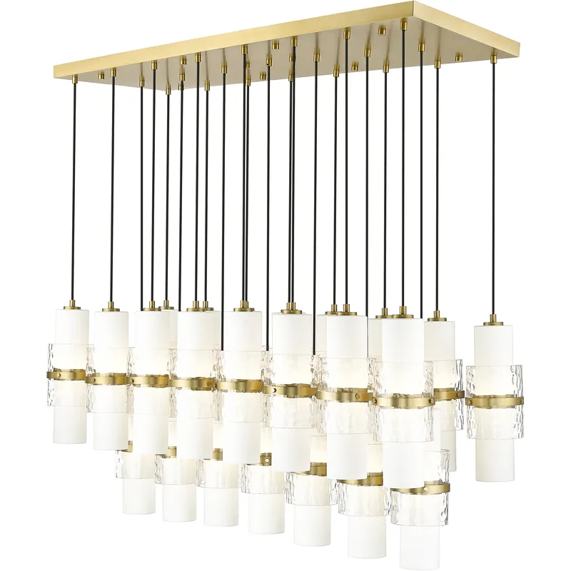 Cayden 23 Light 54 inch Modern Gold Linear Chandelier Ceiling Light Best Price
