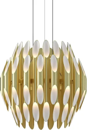Chimes 72 Light 24.5 inch Satin Brass Pendant Ceiling Light Sale