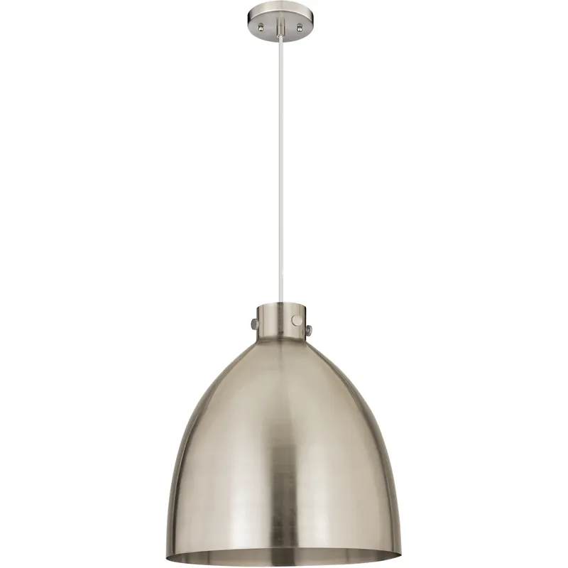 Big Sale Newton Bell 1 Light 18 inch Satin Nickel Pendant Ceiling Light