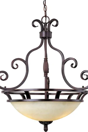 Bulk Order Manor 3 Light 23 inch Oil Rubbed Bronze Invert Bowl Pendant Ceiling Light
