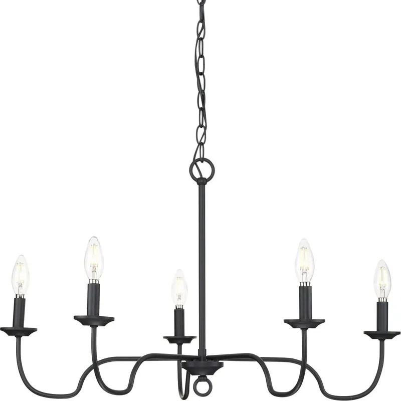 Canebrake 5 Light 30 inch Matte Black Chandelier Ceiling Light Buy Online