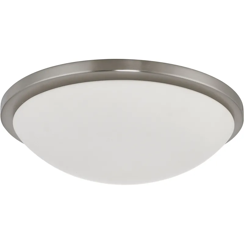 Button LED 17 inch Brushed Nickel Flush Mount Ceiling Light Same Day Shipping