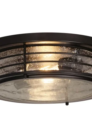 Archer 2 Light 13 inch Black Flush Mount Ceiling Light New Arrival