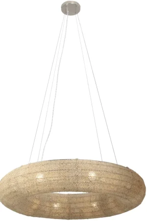 Affordable Copra 8 Light 36 inch Nickel Chandelier Ceiling Light