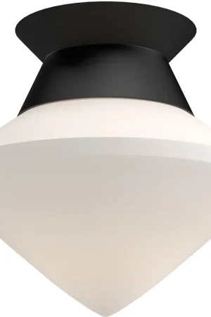 Alora Mood Nora 1 Light 8 inch Matte Black Flush Mount Ceiling Light Express Delivery