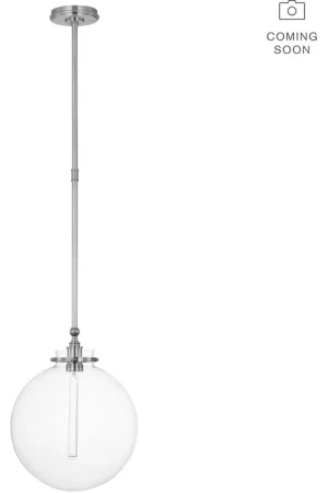 Chapman & Myers Parkington LED 14 inch Polished Nickel Globe Pendant Ceiling Light Latest