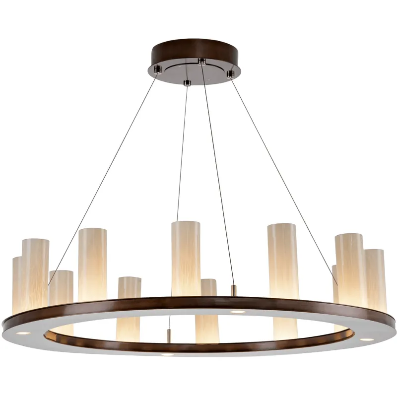 Carlyle LED 34 inch Gilded Brass Chandelier Ceiling Light in 2700K LED, Corona Ring Latest