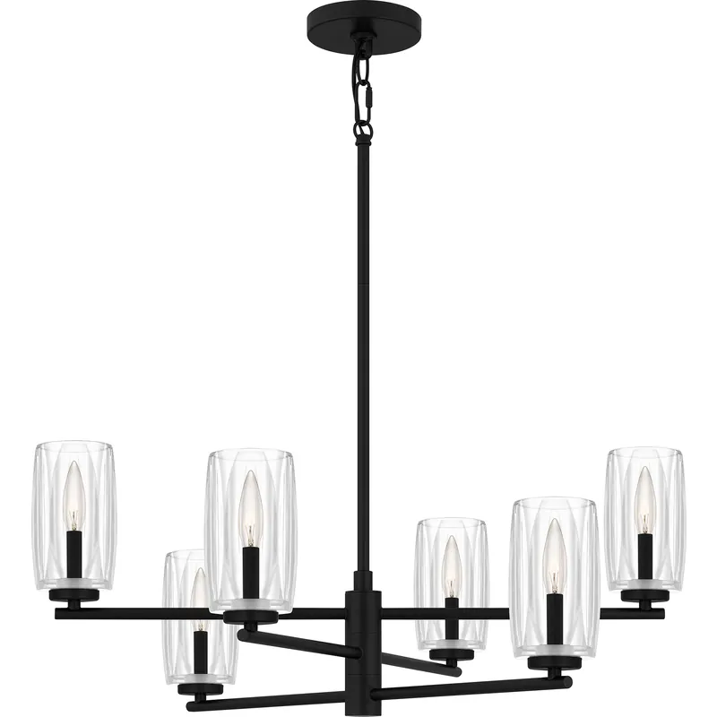 Bulk Order Cunningham 6 Light 26.75 inch Matte Black Chandelier Ceiling Light