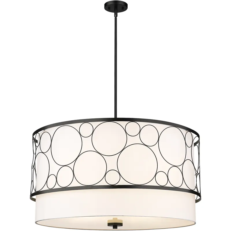 Affordable Kendall 5 Light 32 inch Matte Black Chandelier Ceiling Light